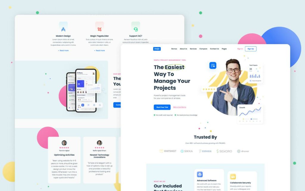 Mojo SaaS Website Template