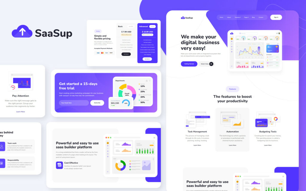 SaaSup SaaS Website Template