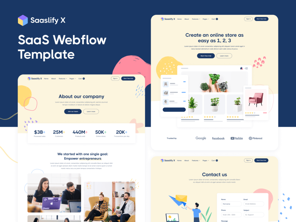 Saaslify X SaaS Website Template