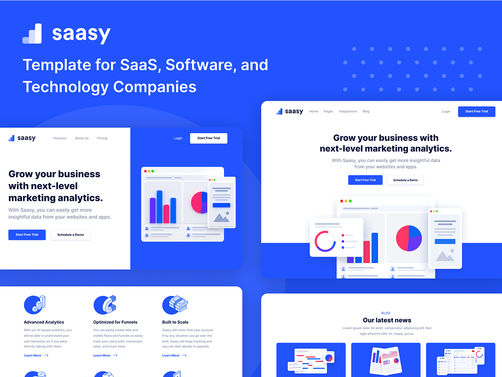 Saasy Software Website Template