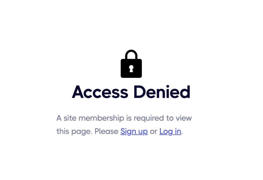 webflow membership access denied